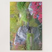 Reflecties van steen en gras legpuzzel (Verticaal)