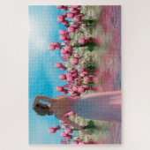 Reflecties van Tulpen en orchideeën Legpuzzel (Verticaal)