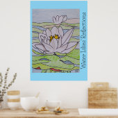 Reflecties van waterlelies poster (Keuken)