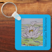 Reflecties van waterlelies sleutelhanger (Voorkant)