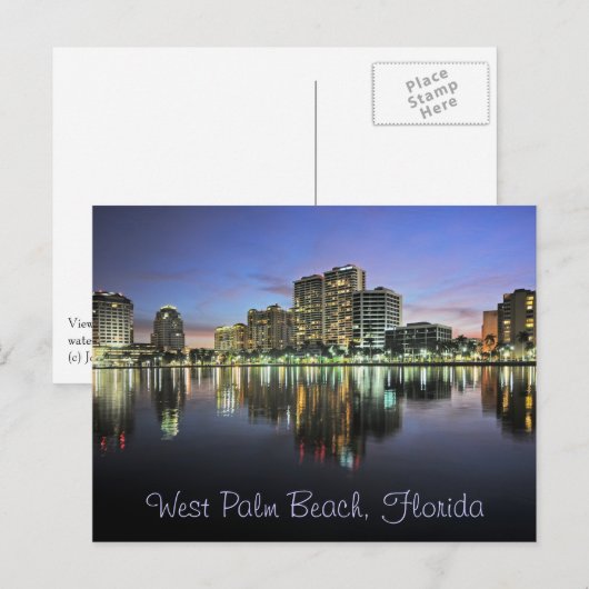 Reflecties van West Palm Beach, Florida Briefkaart (Voorkant / Achterkant)