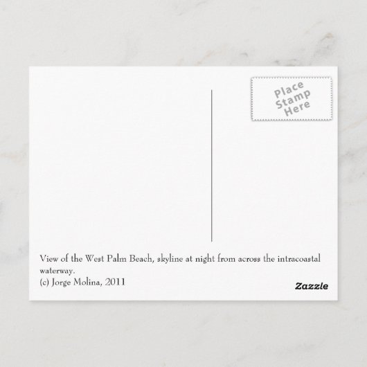 Reflecties van West Palm Beach, Florida Briefkaart (Achterkant)