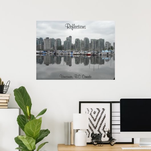 Reflecties - Vancouver, B.C. Poster (Thuiskantoor)