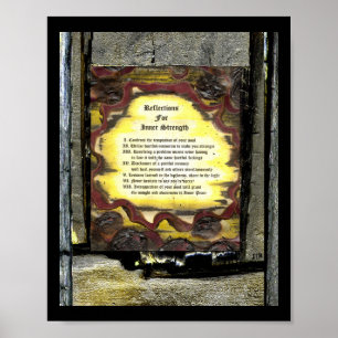 Reflecties voor binnenste sterkte poster