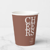 Reflecties Wedding Cheers Clay ID774 Papieren Bekers (Achterkant)