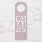 Reflecties Wedding Cheers Mauve ID774 Flessenhanger (Voorkant)