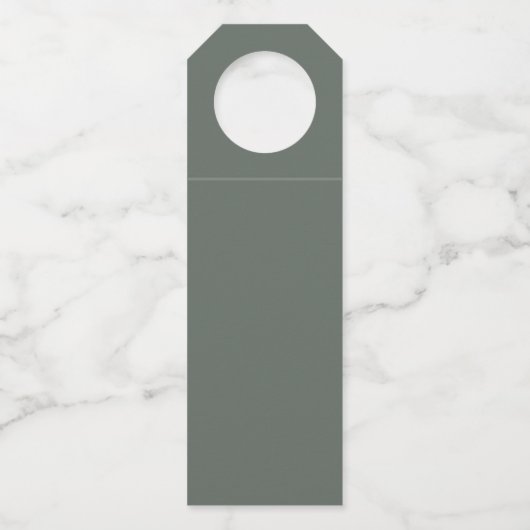 Reflecties Wedding Cheers Sage Green ID774 Flessenhanger (Achterkant)