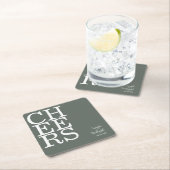 Reflecties Wedding Cheers Sage Green ID774 Kartonnen Onderzetters (Insitu)
