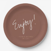 Reflecties Wedding Enjoy Clay ID774 Papieren Bordje (Voorkant)