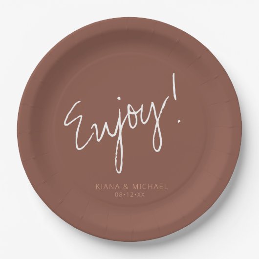 Reflecties Wedding Enjoy Clay ID774 Papieren Bordje (Voorkant)