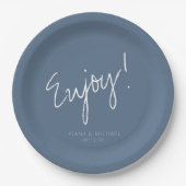 Reflecties Wedding Enjoy Dusty Blue ID774 Papieren Bordje (Voorkant)