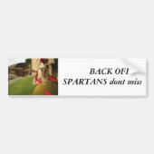 reflectiespecifiek, BACK OFF SPARTANS... Bumpersticker (Voorkant)