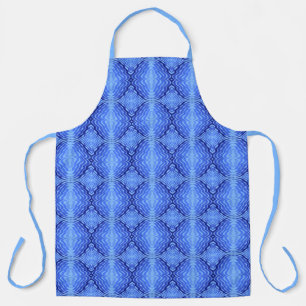 Reflectieve Blauwe Golven Moderne Abstracte Ontwer Schort