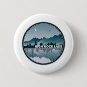 Reflection High Rock Lake North Carolina Ronde Button 5,7 Cm (Voorkant)