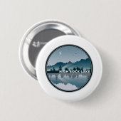Reflection High Rock Lake North Carolina Ronde Button 5,7 Cm (Voorkant /achterkant)