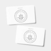 Reflection Lake Badge Pines Mirror BOREAL & CO (Voor- en achterkant)
