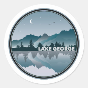 Reflection Lake George New York Ronde Sticker