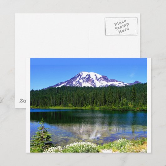 Reflection Lake, Mount Rainier, WA, VS Briefkaart (Voorkant / Achterkant)