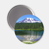 Reflection Lake, Mount Rainier, WA, VS Magneet (Voorkant / Achterkant)