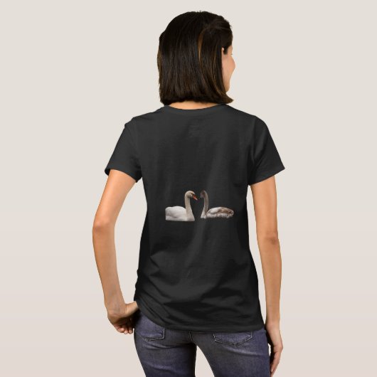 “Reflection of Grace” T-Shirt | Swan Pair Minimal  (Achterkant volledig)