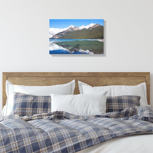Reflection op Lake Louise - Banff NP, Canada Canvas Afdruk (Insitu (Slaapkamer))