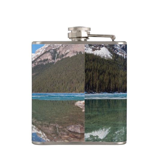 Reflection op Lake Louise - Banff NP, Canada Heupfles (Achterkant)