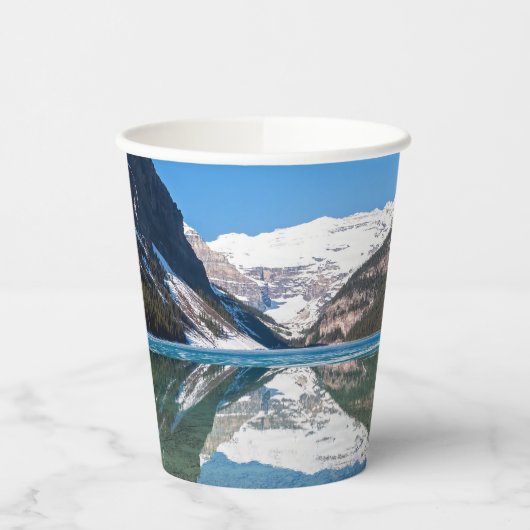 Reflection op Lake Louise - Banff NP, Canada Papieren Bekers (Links)