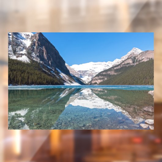 Reflection op Lake Louise - Banff NP, Canada Raamsticker (Vel 2)