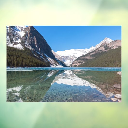 Reflection op Lake Louise - Banff NP, Canada Raamsticker (Vel 3)