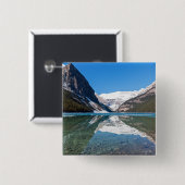 Reflection op Lake Louise - Banff NP, Canada Vierkante Button 5,1 Cm (Voorkant /achterkant)