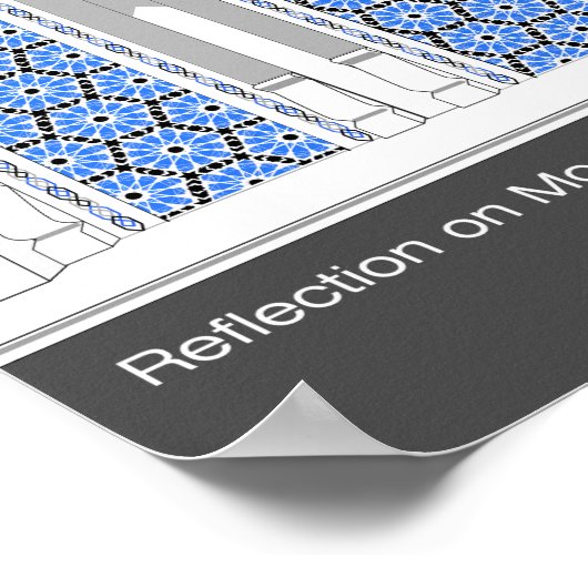 Reflection op Moorish Architecture in Spanje Poster (Hoek)