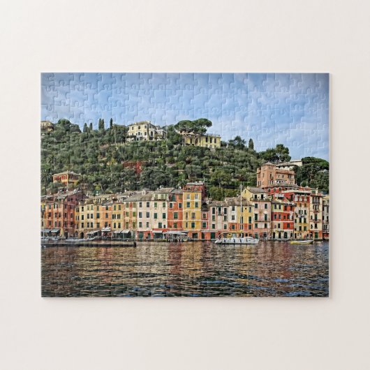 Reflection op Romantic Portofino - 11x14 - pc 252 Legpuzzel (Horizontaal)
