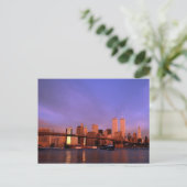 Reflection PC Twin Towers World Trade Center NYC Briefkaart (Staand voorkant)
