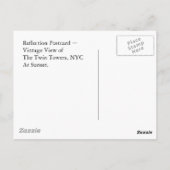 Reflection PC Twin Towers World Trade Center NYC Briefkaart (Achterkant)