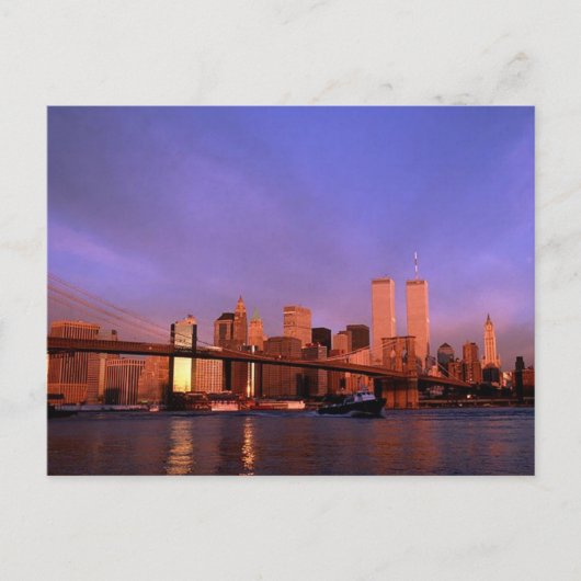 Reflection PC Twin Towers World Trade Center NYC Briefkaart (Voorkant)