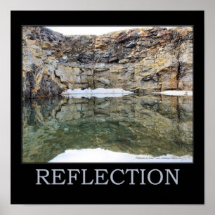 Reflection Rock Wall in water 3 Inspirerend Poster