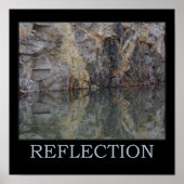 Reflection Rock Wall Water 1 Inspirerend Poster (Voorkant)