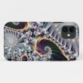 Reflection Silver Spiral Fractal Case-Mate iPhone Case (Achterkant (horizontaal))