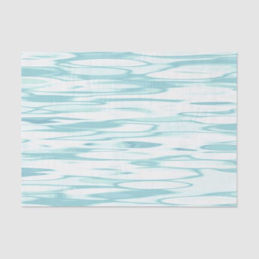 'Reflection' Soft Turquoise Abstract Tissuepapier (Voorkant)