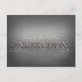 Reflection spiegelbeeld Uitnodiging grijs (Voorkant)