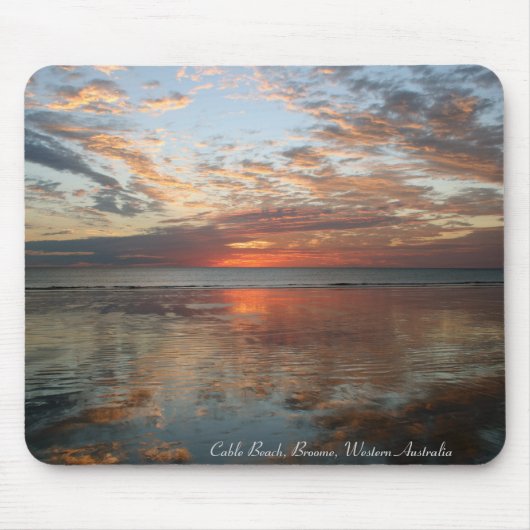 Reflection Sunset, Cable Beach, Broome, Australië Muismat (Voorkant)