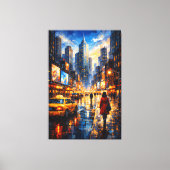 Reflections at Dusk – Luxury Urban Canvas Art (Voorkant)