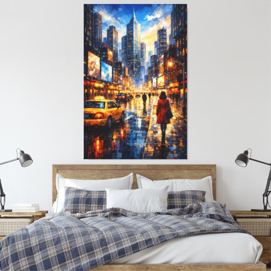 Reflections at Dusk – Luxury Urban Canvas Art Afdruk (Insitu (Slaapkamer))