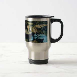 "Reflections Bull Elk in Water Travel Mug" Reisbeker