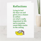 Reflections - een grappig Get Well gedicht Kaart (Voorkant)