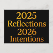 Reflections Intentions 2026 Gold Goal Planner  Feestdagenkaart (Voorkant)