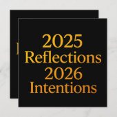 Reflections Intentions 2026 Gold Goal Planner  Feestdagenkaart (Voorkant / Achterkant)