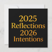 Reflections Intentions 2026 Gold Goal Planner  Feestdagenkaart (Achterkant)
