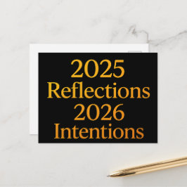 Reflections Intentions 2026 Gouden Doel Planner Feestdagenkaart