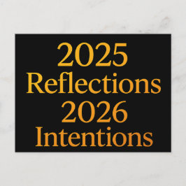 Reflections Intentions 2026 Gouden Doel Planner Feestdagenkaart